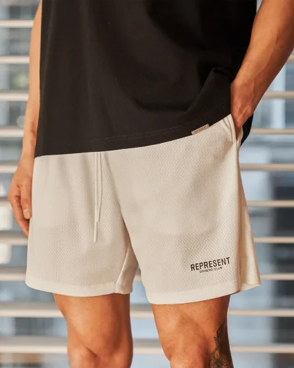 Represent Flat White Shorts