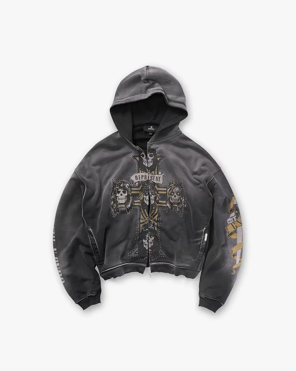 Represent-Guns-N-Roses-Cross-Zip-Hoodie Represent Guns N’ Roses Cross Zip Hoodie