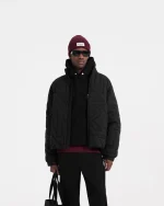 Represent Initial Puffer Black Jacket