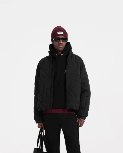 Represent Initial Puffer Black Jacket