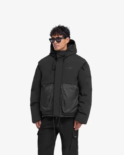Represent Layered Hooded Puffer Jacket